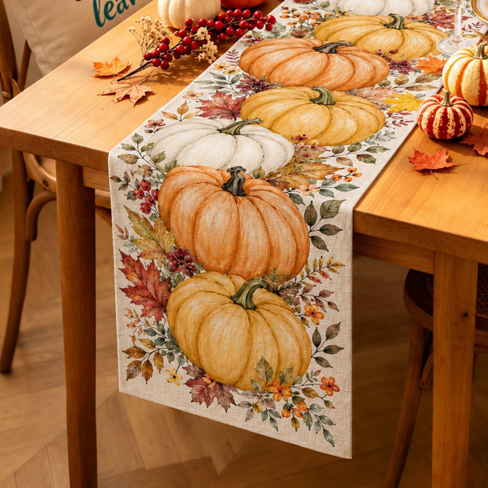 Linen Table Runner - Caminho de Mesa de Halloween com