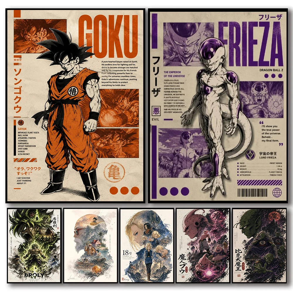 Home Decor Magazine - Dragon Ball Goku Frieza Anime, Pintura