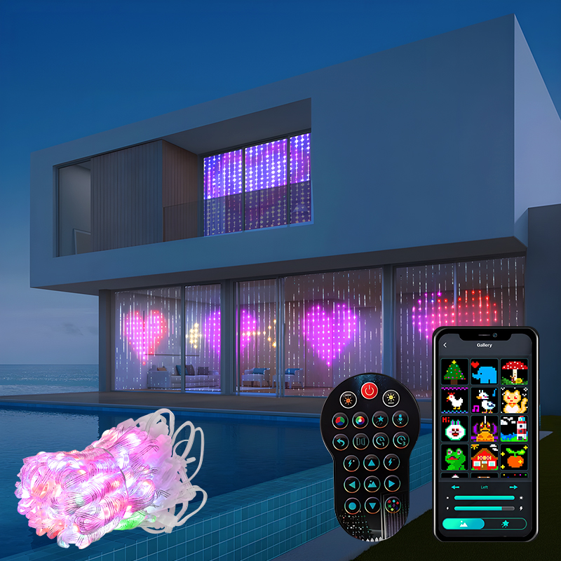 Home Decor Free App - 400leds rgbic cortina de luz inteligente