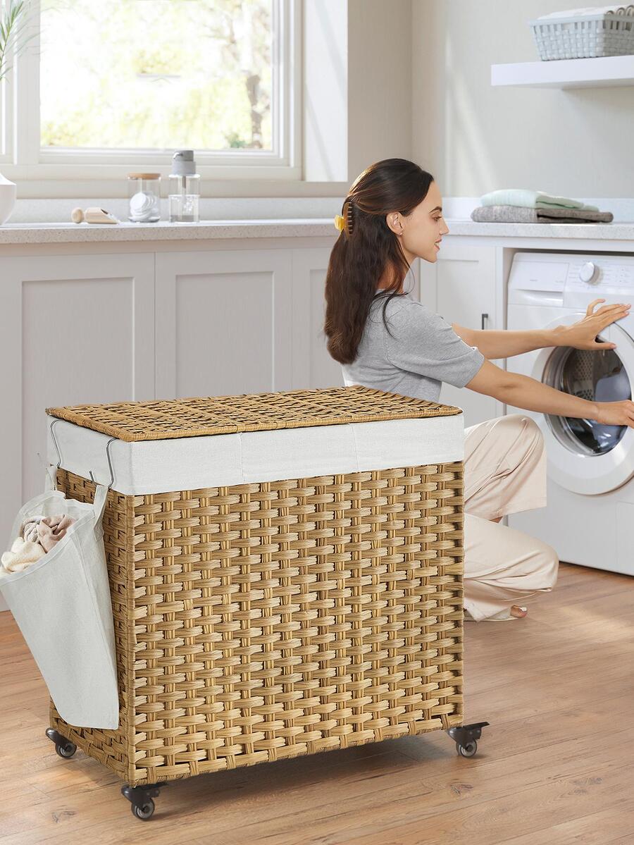 Cesto de roupa suja com tampa, - Rattan Plant Basket avaliação e preço