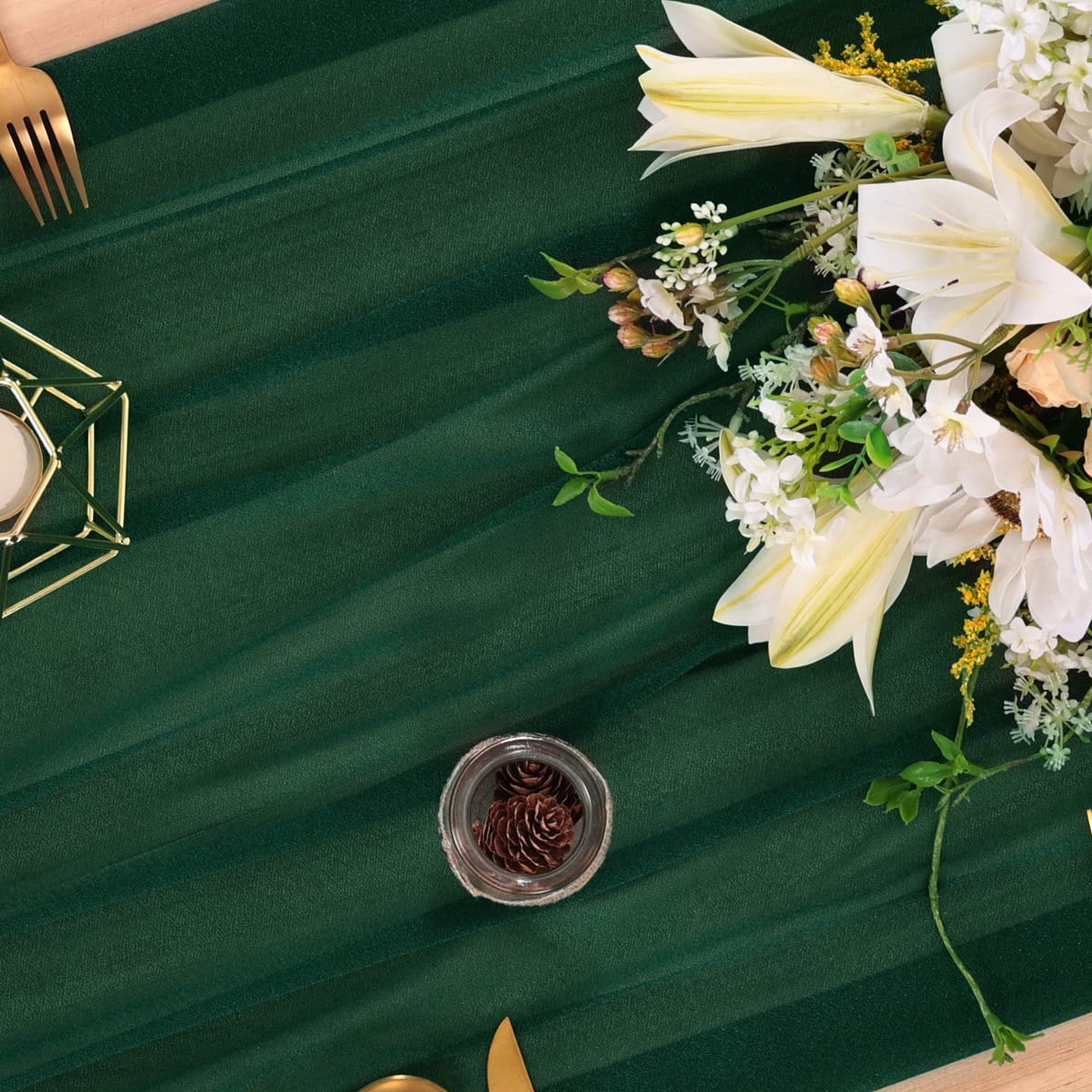 Corredor de mesa de chiffon, t - Linen Table Runner avaliação e preço