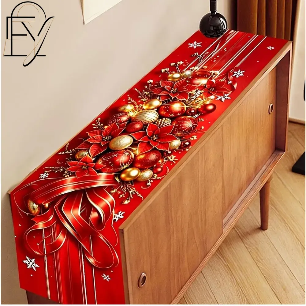 Caminho de mesa de Natal, fita - Linen Table Runner avaliação e preço