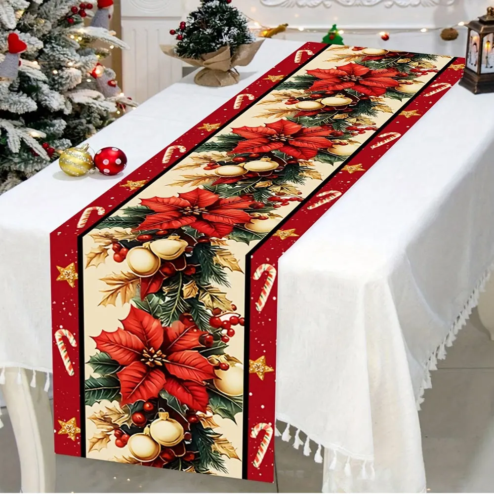Caminho de mesa de Natal, fita - Linen Table Runner avaliação e preço