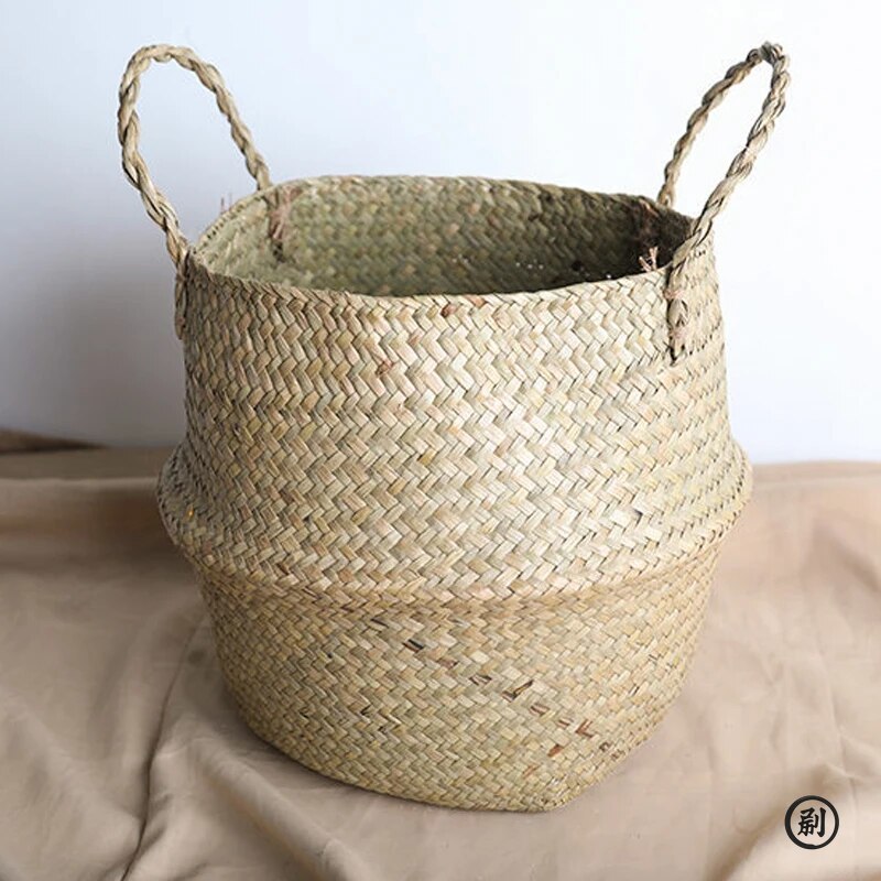 Cesta de vime organizador de b - Rattan Plant Basket avaliação e preço